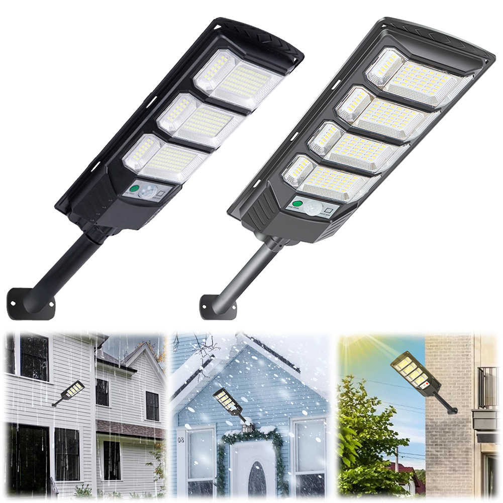 Solarbetriebene 3-seitige Flutlichtleuchte mit Fernbedienung, Bewegungsmelder, Wandlaterne für Höhle Außenbereich, Hoflampe für Parkplatz, Garage