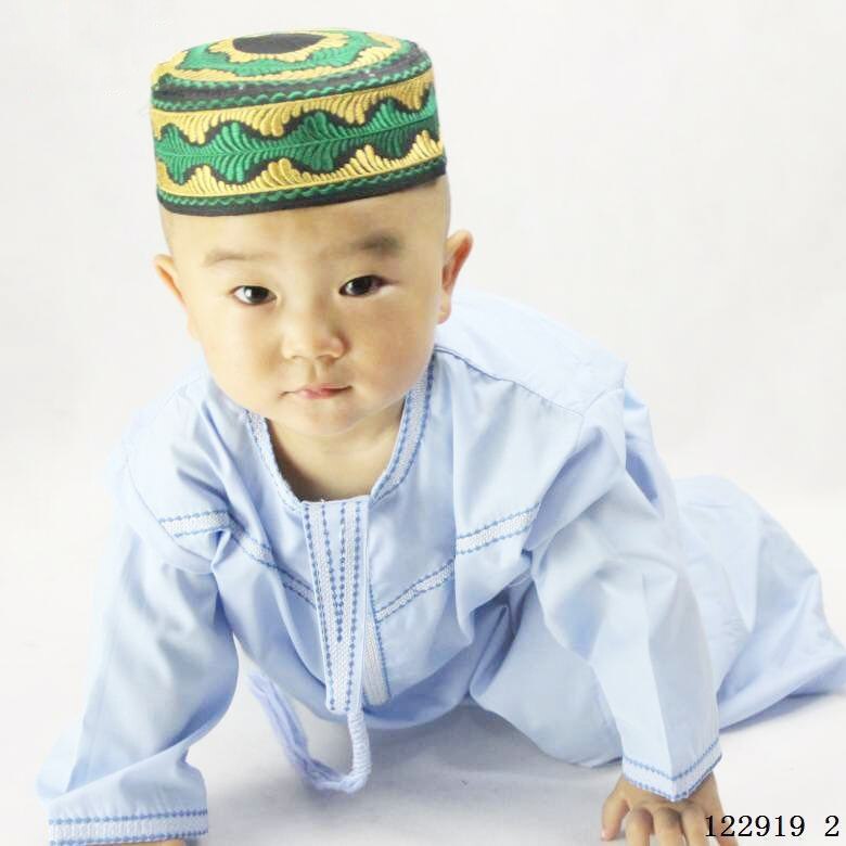 Børn arabisk islamisk tøj jubba baby dreng muslimsk kjole saudi arabien thobe robes kids musulman islam outfit galabia costume