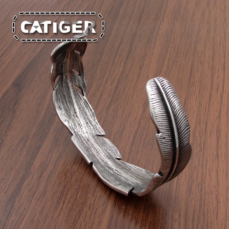 Punk 316L de acero inoxidable de de Vintage brazalete Popular pulsera de los hombres de alta joyería de