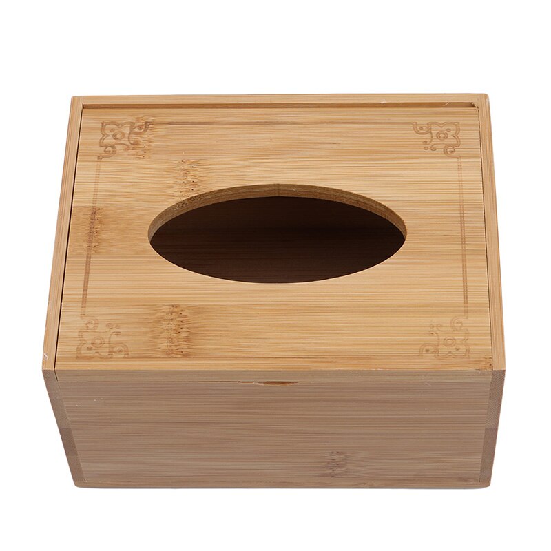 Retro Bamboo Tissue Box for Home Office Desktop Wooden Paper Towel Box Hotel Napkin Wood Holder Household Type Canister