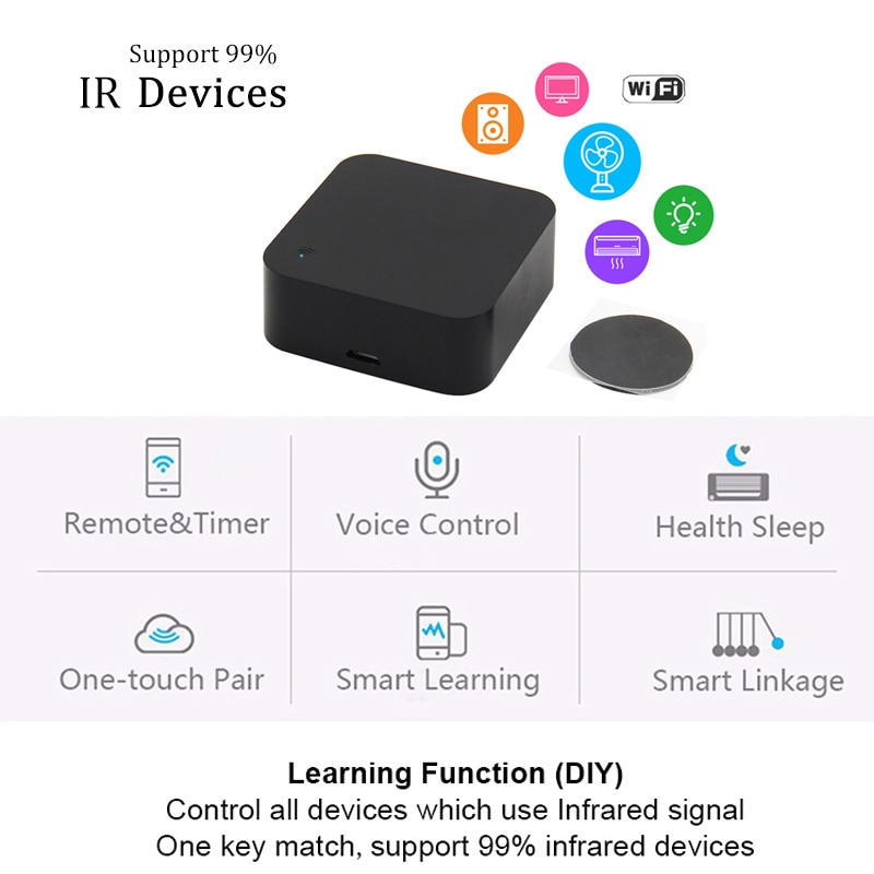 Mini Universal Intelligent 2.4GHz WIFI IR Voice Control Remote Controller Smart Life For Alexa Google Home