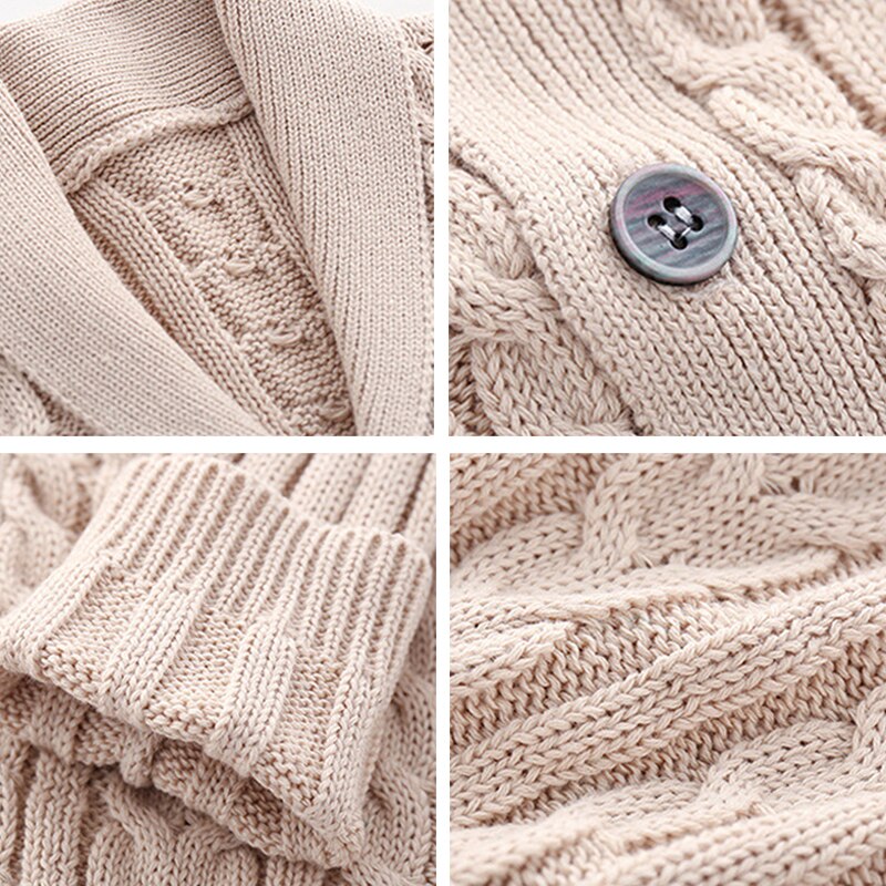 Garçons Cardigan pull enfants manteau décontracté printemps automne Preppy Style marine simple boutonnage câble pull tenues pour bébés