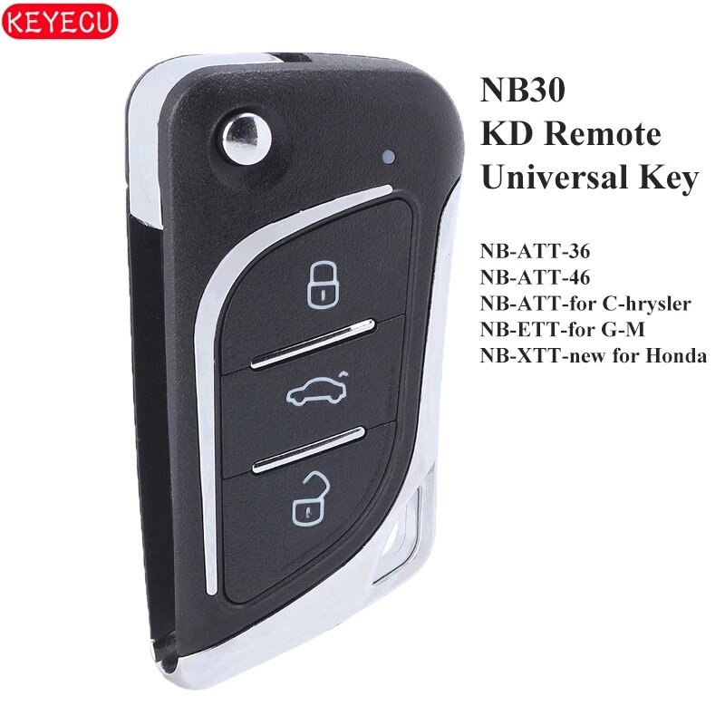 Keyecu NB30 KD900 URG200 KD900 + KD200 Mini Kd KD-X2 Universele Afstandsbediening 3 Knop Kd Key Afstandsbediening Auto Sleutel NB30
