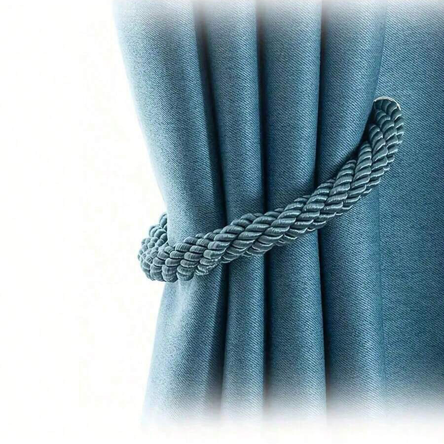 Modern Simple Thick Rope Twist Curtain Tie Rope Without Punching Installation Magnetic Buckle Decorative Home Accessories