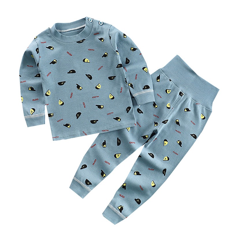 bébé vêtements enfants pyjamas ensemble filles garçons dessin animé pyjama imprimé ensemble à manches longues Blouse hauts + pantalons pyjamas: D / 100