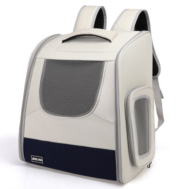 Moorpet – sac à dos à capsules pour chats et chiens, respirant, pour sortir et transporter des animaux de compagnie: Creamy-white
