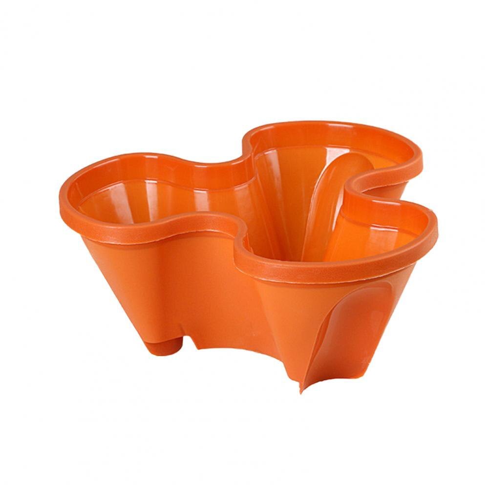 Stackable Flower Pot Non-slip Wide Application Plastic Sturdy Vertical Assorted Space-saving Planter Household Supplies: Coffee