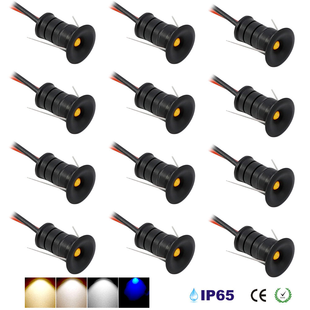 Mini-spotlight , 0,5 w,  small led downlight , 12 v,  dimmable , 15 mm cutout, recessed spotlight , ip65,  ceiling light, display case, display lighting