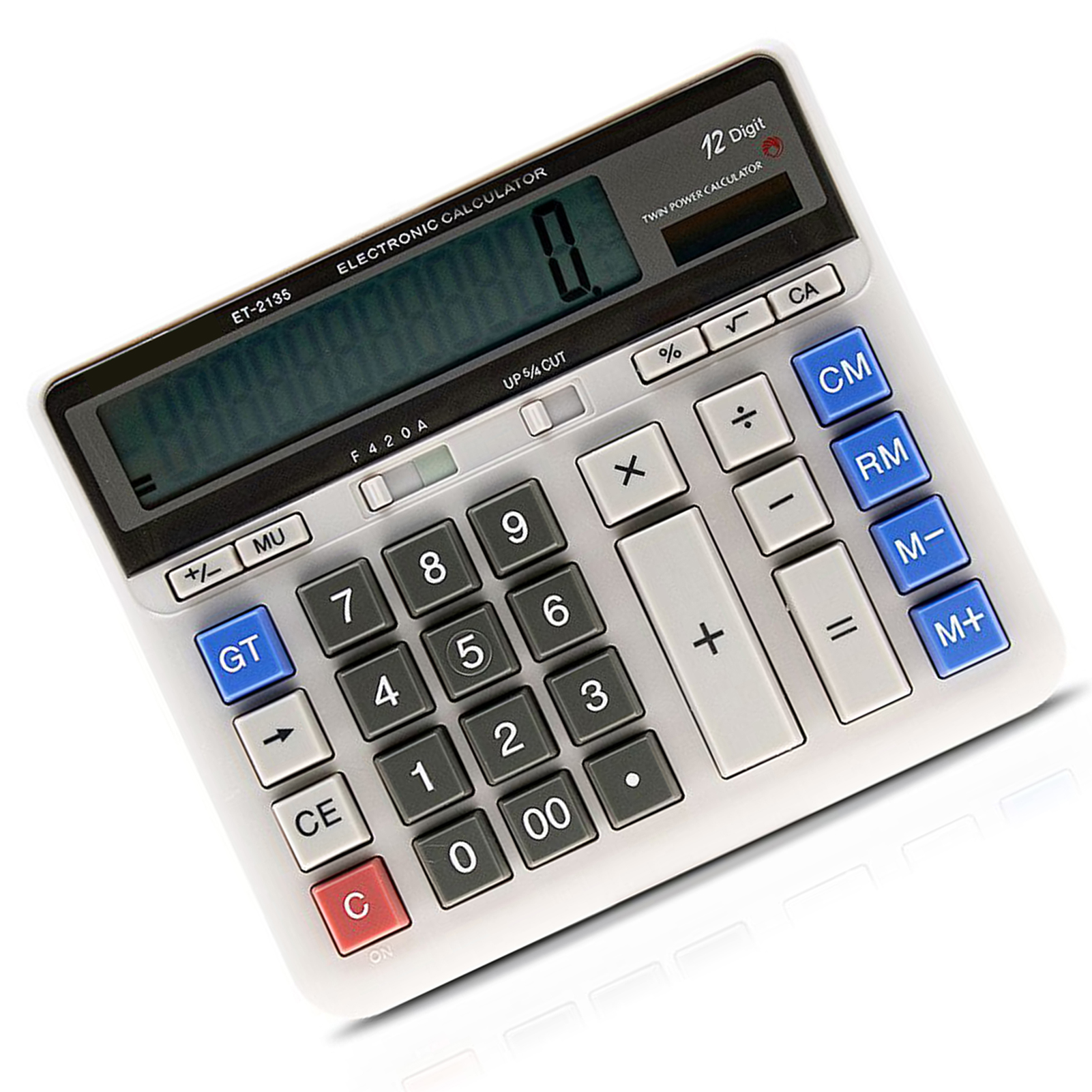 Large Computer Electronic Calculator Counter Solar &amp; Battery Power 12 Digit Display Multi-functional Big Button fo Calculating