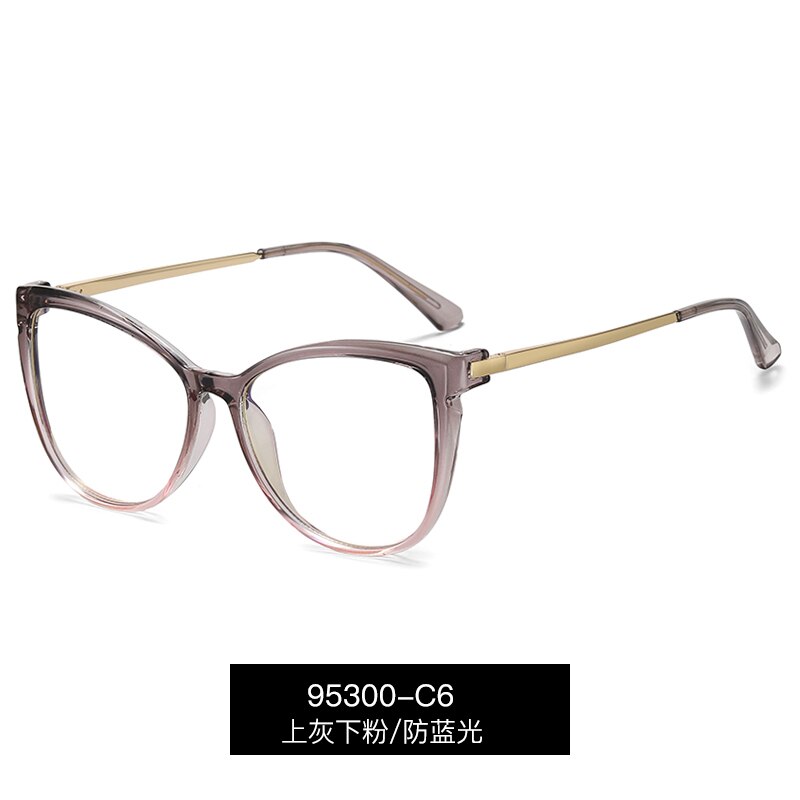 Blue Light Blocking Glasses Frame for Optical Eyewear Prescription UV400 Anti Blue ray Female Women Eyeglasses Spectacles: C6