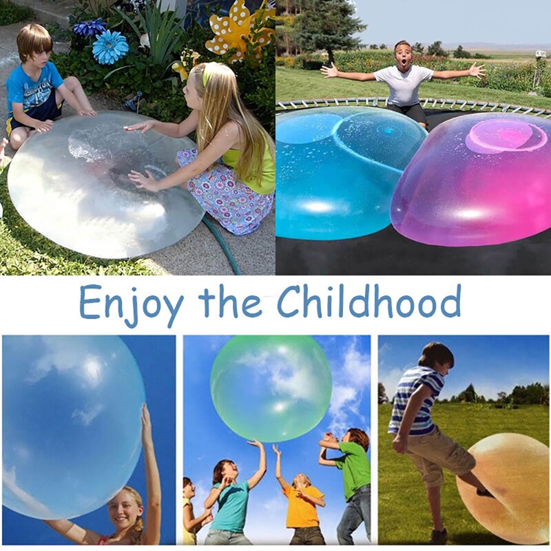 13.5 Inch Magic Bubble Bal Kinderen Outdoor Zachte Lucht Water Gevuld Verbazingwekkende Bubble Ballen Interactieve Ballon