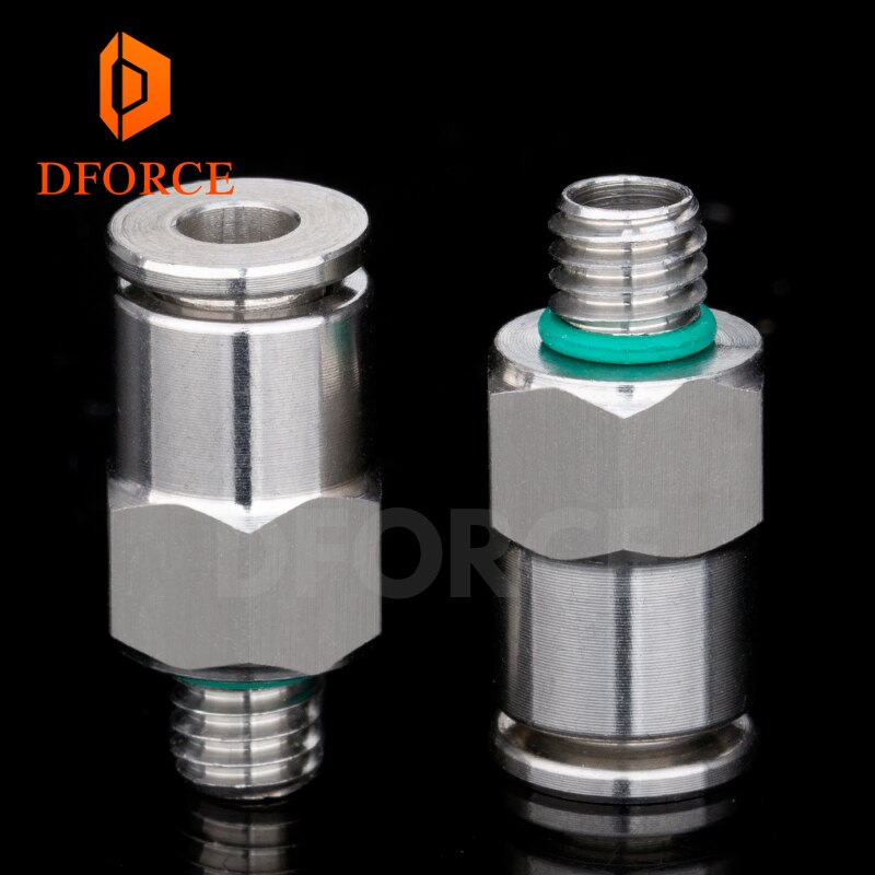 DFORCE 304 SUS stainless steel full metal Pneumatic connecto Fittings G1/8" / M6 for 3D printer 4MM bowden PTFE tube PC4