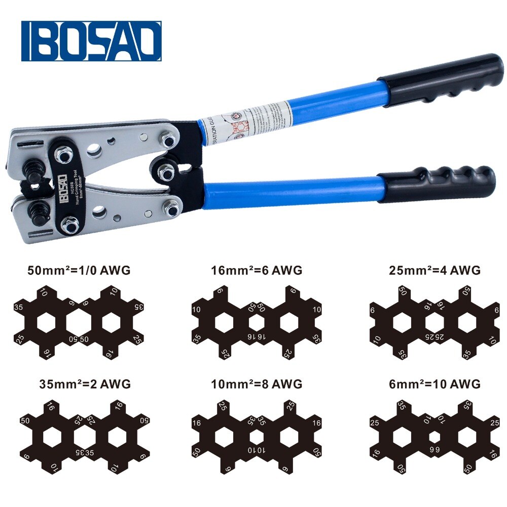 HX-50B COPPER TUBE TERMINAL CRIMPING TOOL CRIMPING PILER crimping tools 6-50mm2 Cable Lug Crimper Cu/Al Terminal