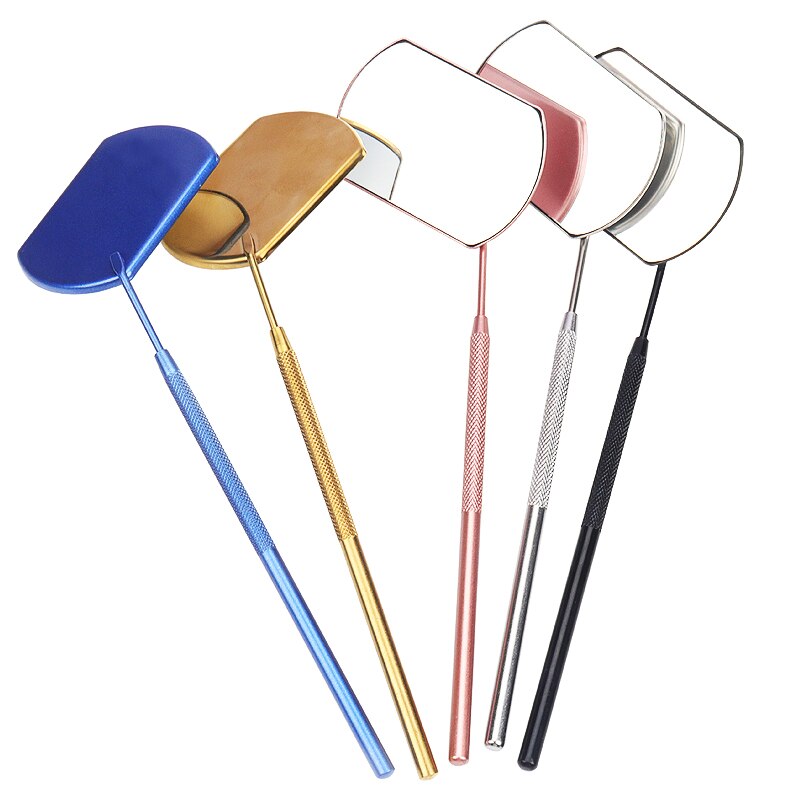 Specchio per ciglia Innesto per ciglia Ingrandimento bellezza Manico lungo per controllare l'estensione delle ciglia finte Strumenti per il trucco Fornitore di specchi