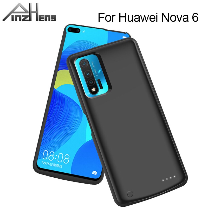 PINZHENG 6800mAh Ladegerät fallen Für Huawei Nova 6 Ladung fallen Für Huawei Nova 6 6800mAh Energie Bank ladegerät Fällen