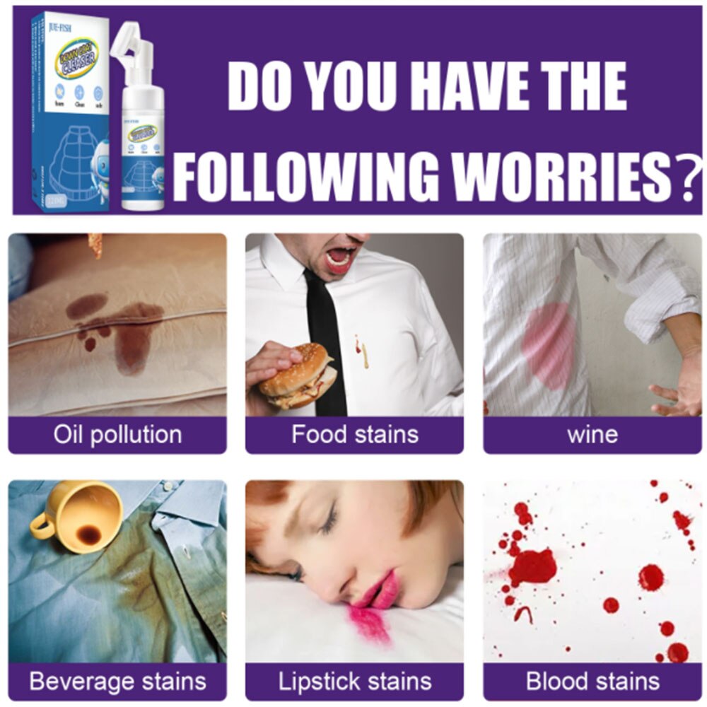 1PC 120ML Down Jacket Cleaner Dry Cleaning Agent Clothing Cleaning Down Jacket Dry Cleaning Carpet Curtains Mattress Clean