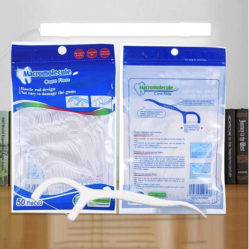 30/50PCS Dental Floss Picks Interdental Brushes Dental Teeth Sticks Tooth Cleaning Dental Flosser Toothpicks Oral Hygiene Care