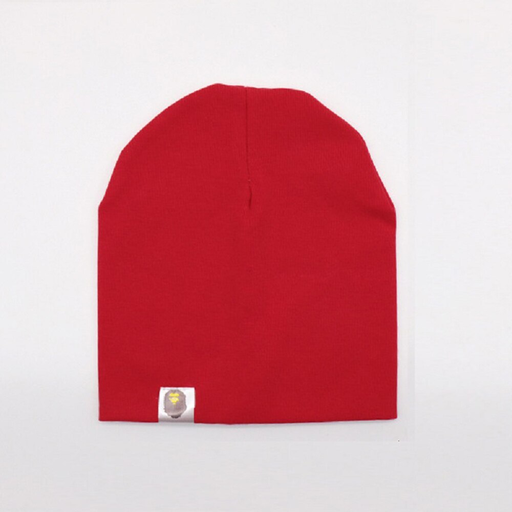 Hat Novelty Hip Hop Baby Street Dance Cotton Spring Autumn Scarf Boys And Girls Solid Color Children Warm Winter Cap: red