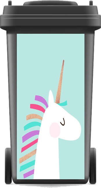 Modern Adhesive Removable Waterproof Sticker Decals Rubbish bin trash can Cover sticker Ktichen 120liter 240liter: 5 / 31x70cm(For120liter)