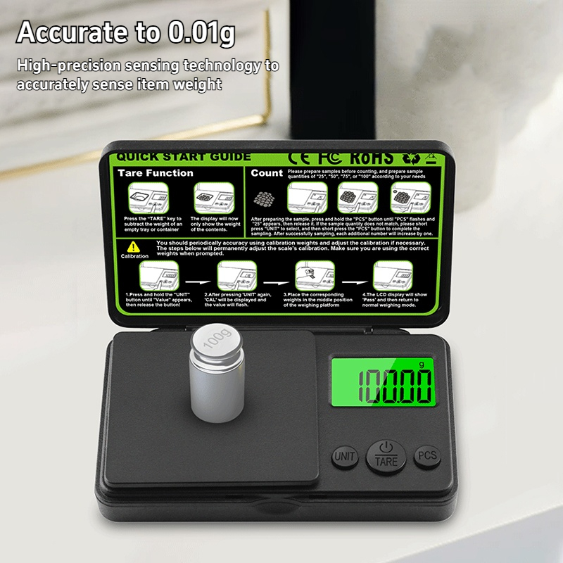 1PC Mini Electronic Digital Pocket Scale ABS Material Gold Weight Scale Portable Jewelry Pocket Scale Kitchen Tools