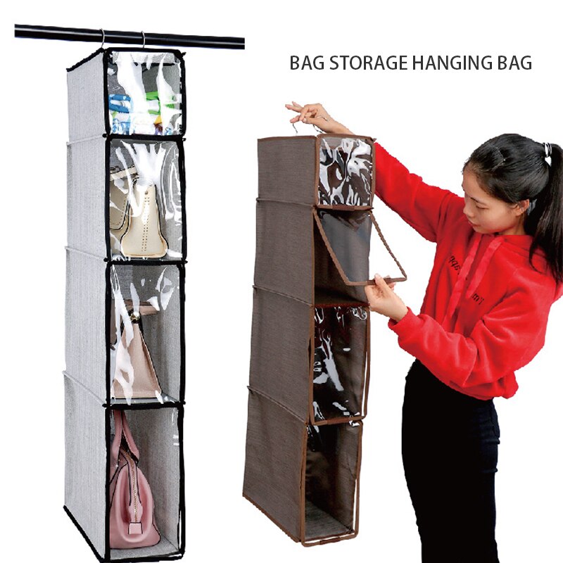 Handbag Hanging Organizer Closet Organizer Women Handbag Storage Holder Dust Proof Handbags Storage Bag Wardrobe Organizer