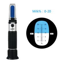 Yieryi Melk Handheld Refractometer Digitale Melk Concentratie Meter 0-20% Melk Tester Melk Hydrometer Brix Ingebouwde Atc