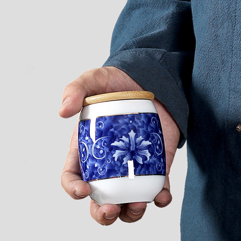 JIA-GUI LUO Ceramic Tea Caddies Tea Bag Storage Box Tea Tins Tea Container Coffee Container Tea Box Tea Storage D008