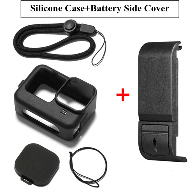 Tapa de batería abatible para GoPro Hero 12 9, tapa de batería extraíble negra, puerta tipo C, puerto de carga, funda lateral para accesorios gopro 11: Color blanco