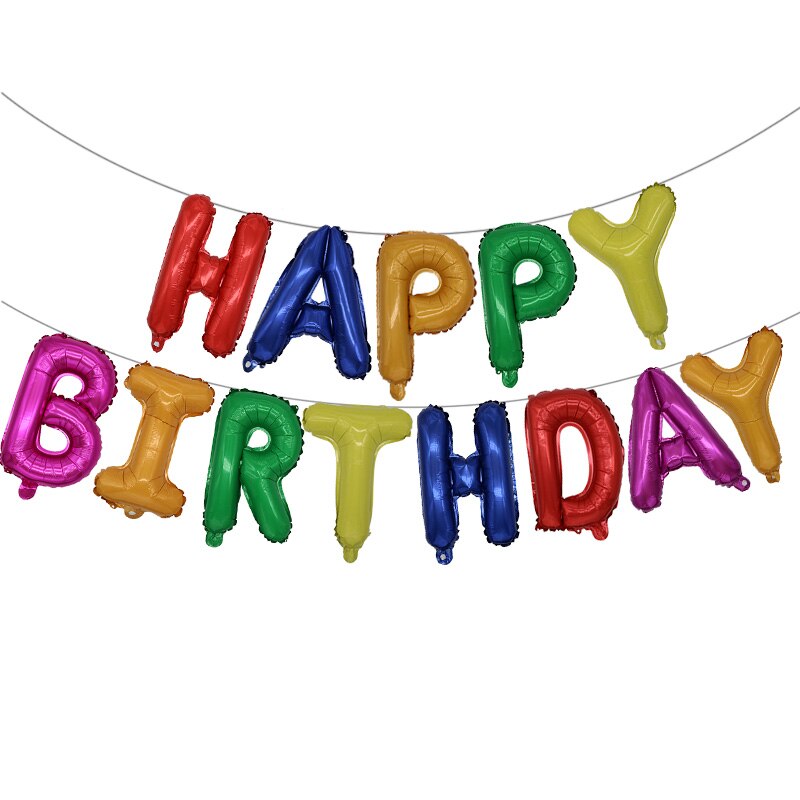 13 pièces joyeux anniversaire fête ballons feuille lettre ballon fête d'anniversaire décorations enfants adultes ballons d'anniversaire fournitures de fête: Fluorescence Jaune