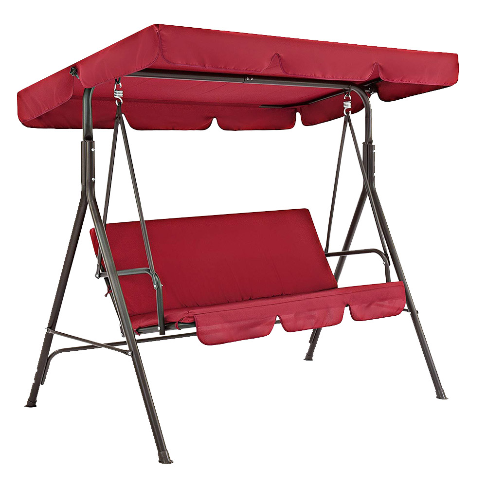 2pcs/set Dustproof Replacement Parts Patio Swing Seat Cover Oxford Cloth Sun Shade Garden Chairs Waterproof Sunproof Universal: Red 190x132x15cm