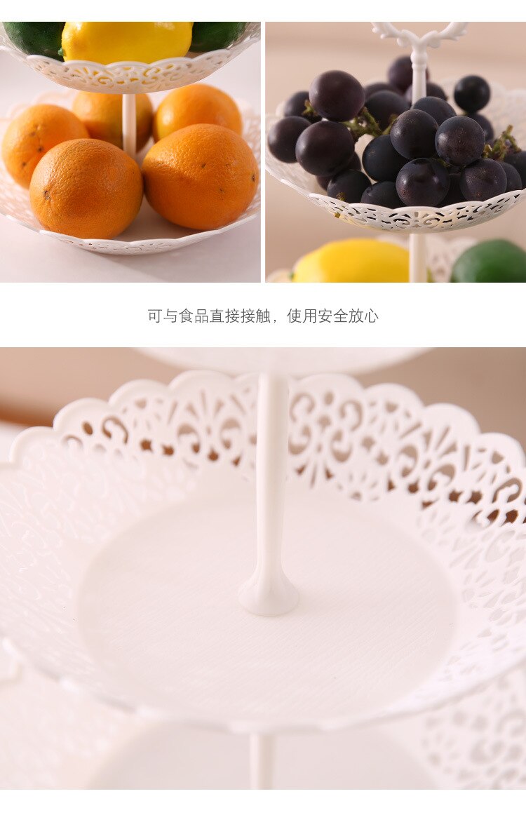 Keuken dessert klassiek servies dessert drielaags schaal holle afneembare schaal