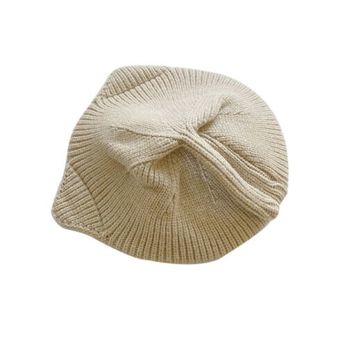 Accessoires pour bébés filles | Chapeau de bonnet Crochet tricoté et , chapeau pour oreilles de chat, chapeau de béret: Beige