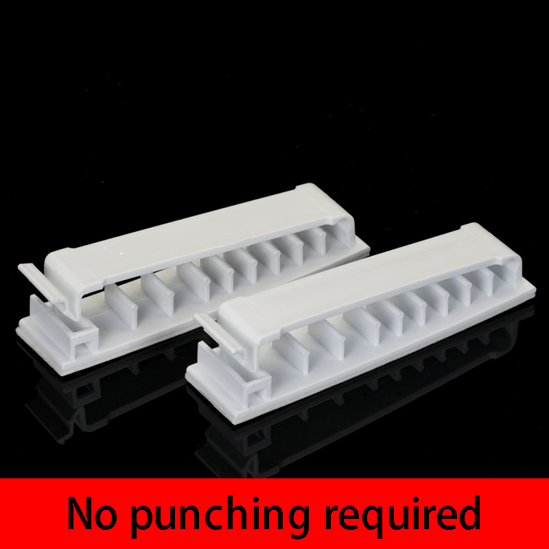 Computer desk wiring organizer, desktop dual-purpose cable organizer, no punching, branching and fixing device, storage