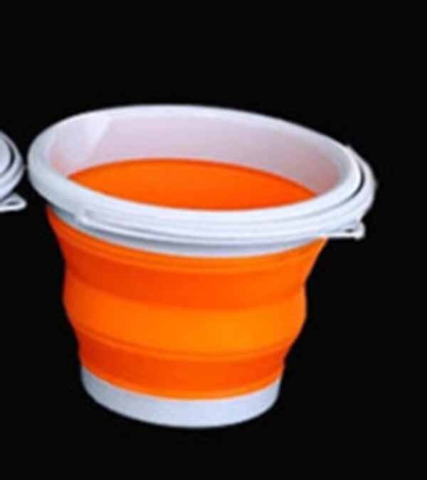 RV Camper Motorhome Silicone Folding Collapsible Bucket Kitchen Garden Water Carrier 1.5L Bucket Car Trailer Lorry Accessories: Orange
