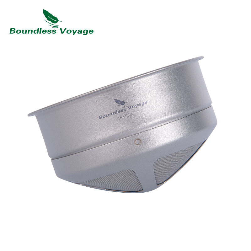 Boundless Voyage Titanium Coffee Mesh Filter Giet over papierloze koffiefilter Lichtgewicht draagbaar Outdoor Camping Herbruikbare Cof