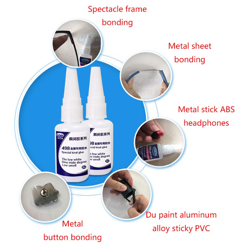 Pegamento de JL-498 de 25ml, hierro, acero inoxidable, aleación de aluminio, soldadura de Metal, secado rápido, fuerte reparación adhesiva