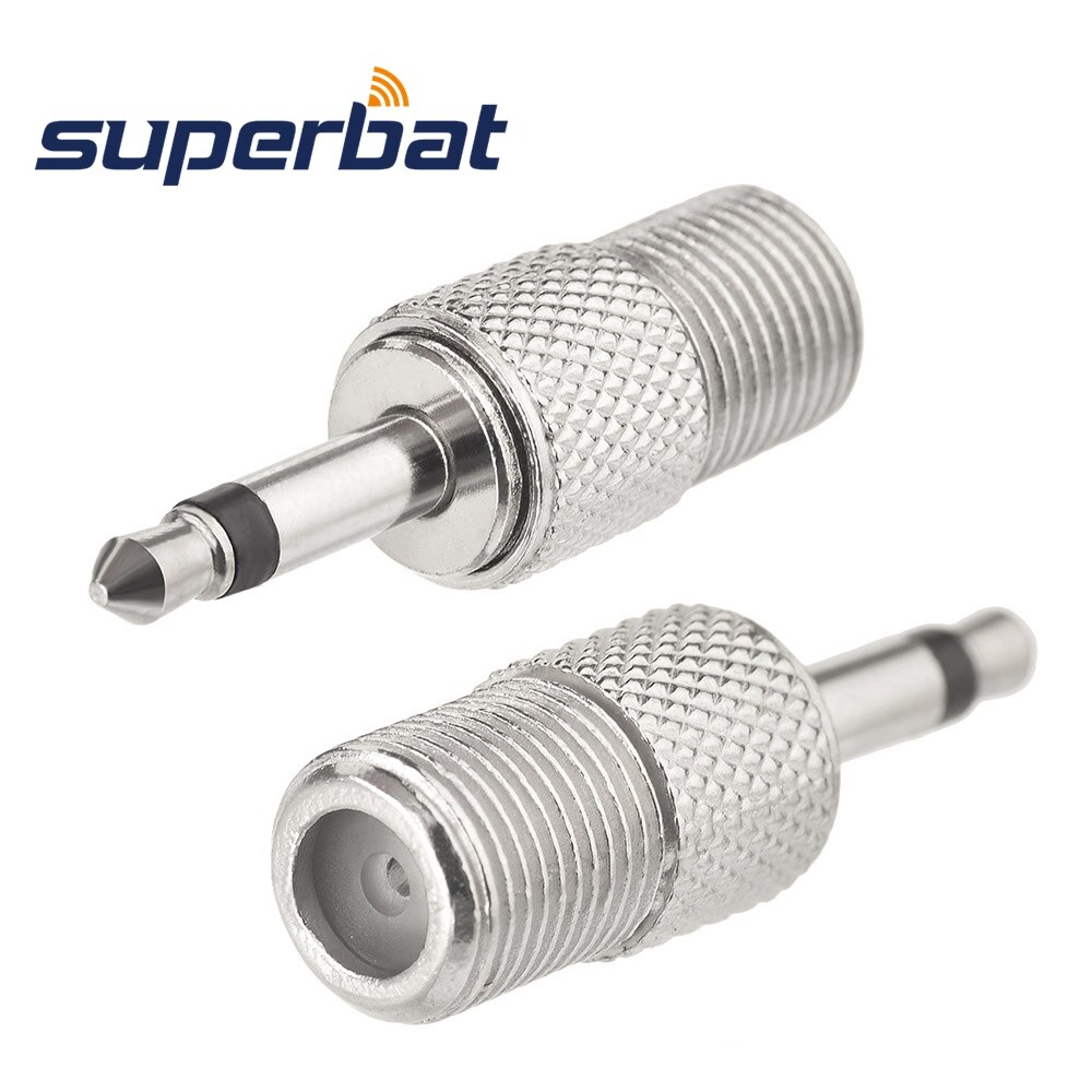 Superbat F Femmina a 3.5mm 1/8 pollici Spina Maschio mono Coassiale Cavo Adattatore del Convertitore per FM Bose onda Radio antenna