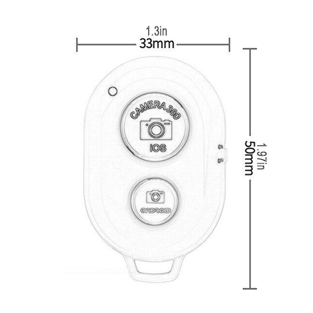 Wiereless Phone Self Timer Shutter Button for IOS Android Phone Selfie stick Shutter Release Wireless Remote Control