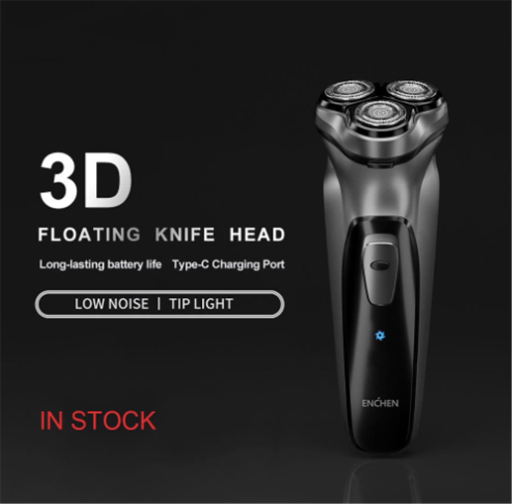 Original xiaomi elektro-gesichtsrasierer enchen blackstone 3d elektrorasierer, waschbarer, per usb wiederaufladbarer rasierer für männer