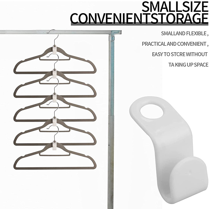 5 ~ 50 stuks mini kleerhanger connector haak trapsgewijze plastic kledingkast jas uitschuifbare hanger houder ruimtebesparend voor kast thuis