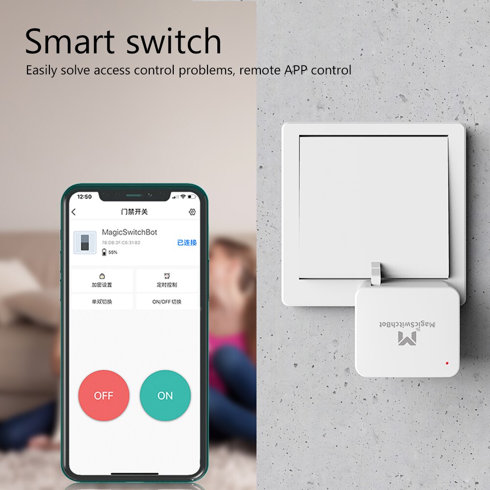 Bluetooth 5.0 Smart Switch Button Pusher Control Center for Garage Wall Light Switch App Timer Control Home Device Accessories