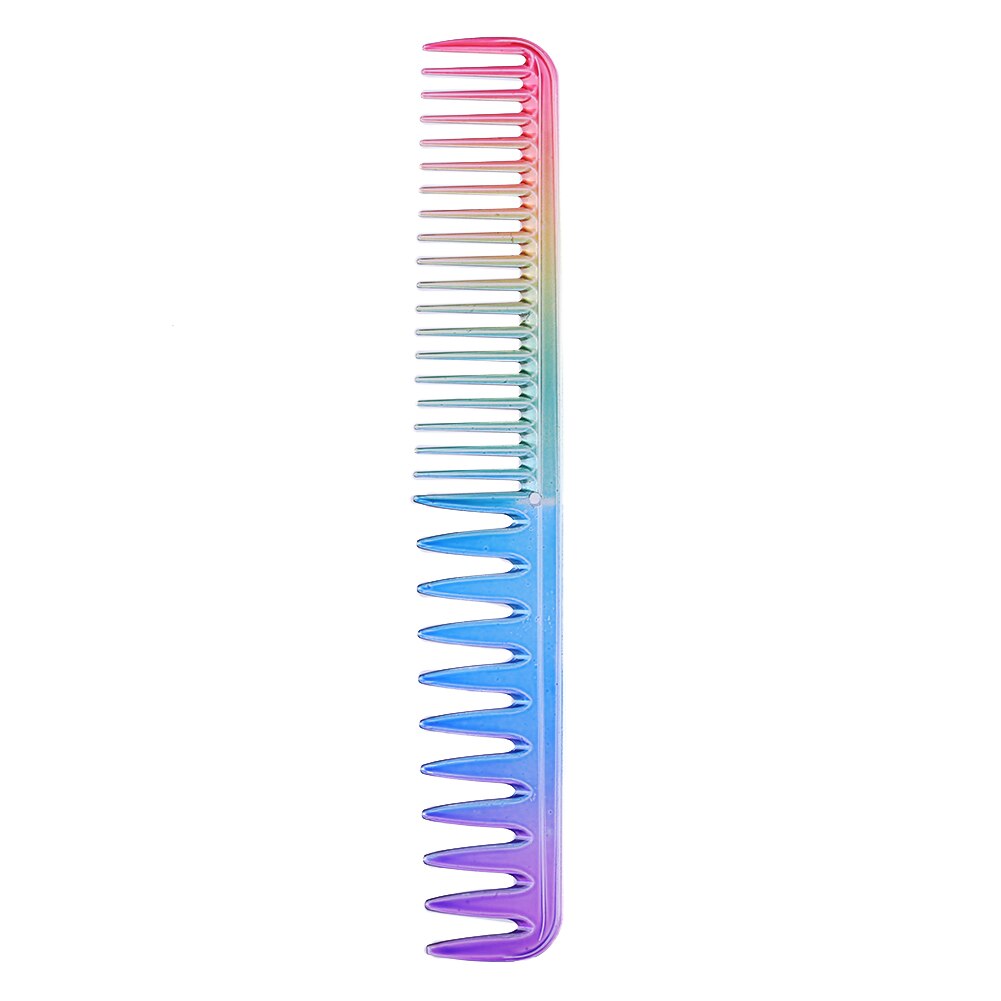 Anti-Statische Regenboog Kam Haarborstel Dubbele Hoofd Verstrikt Kam Hair Styling Tool: 4