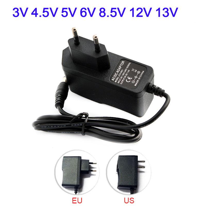 Adaptateur d'Alimentation 220V à 12V, 5V, 3V, 4.5V, 5V, 6V, 8.5V, 9V, 12V, 13V, 1A, Chargeur Universel pour Éclairage LED