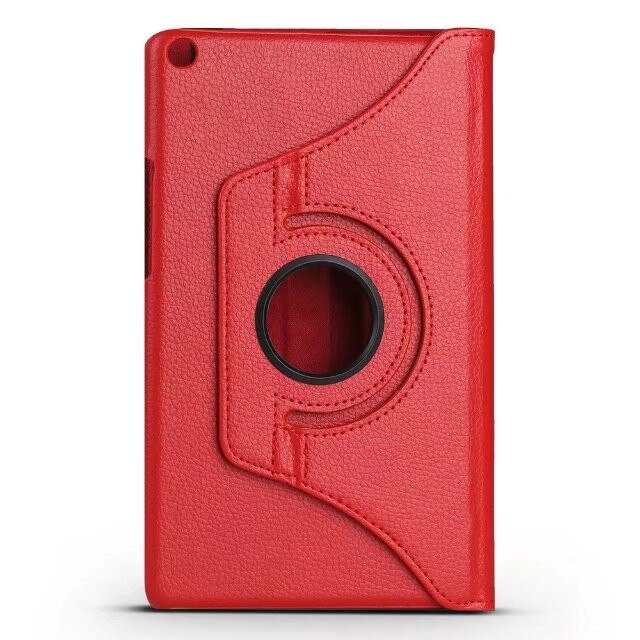 360 Rotating Case for Huawei MediaPad T3 8.0 KOB-L09 KOB-W09 Stand Smart Cover PU Case for Honor Play Pad 2 8 inch Tablet Case: Red