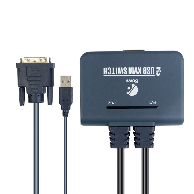 2 port dvi switch 2 in 1 out usb mus og tastatur skærm deling hd computerskærm kvm switch