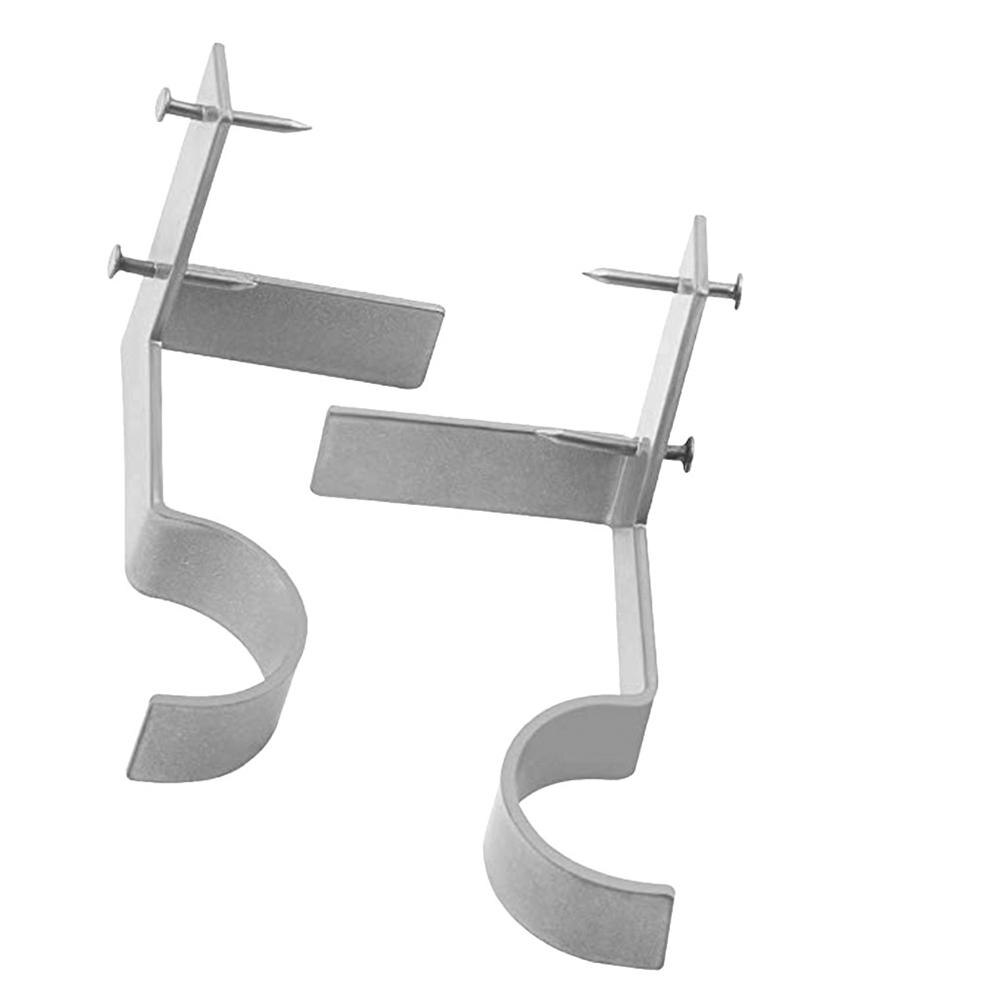 Soporte para barra de cortina, accesorios para ventana, estructura de Metal, soporte colgante, gancho para el hogar, bricolaje, decoración de ventana, 2 uds.: Silver