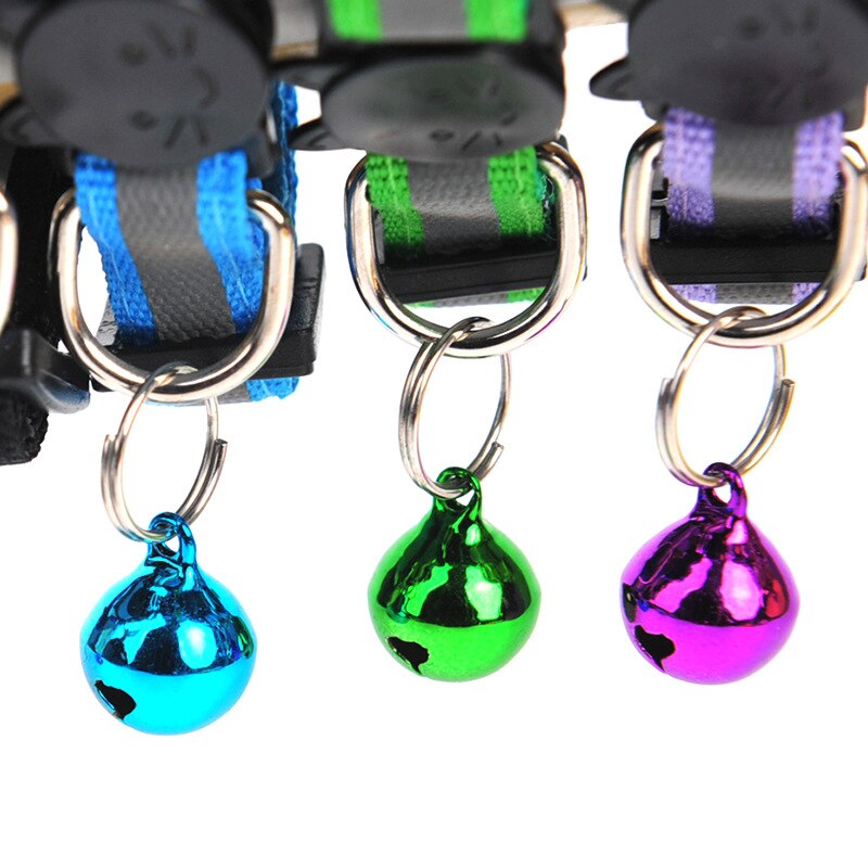 10 Colors Cats Bells Dog Collar Night Safety Anti-lost Flashing Nylon Pet Necklace Glow In Dark Collar For Small Dogs Night Safe