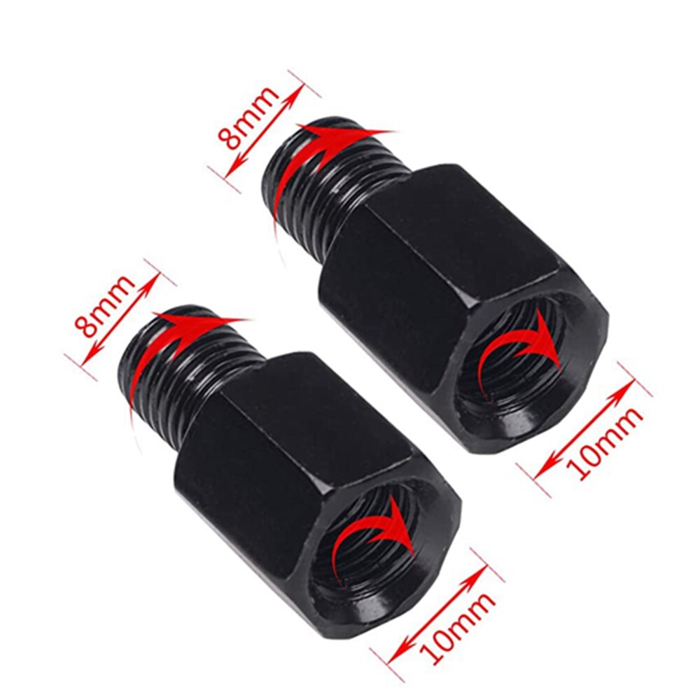 Motorfiets M10 10 Mm M8 8 Mm Achteruitkijkspiegels Adapters Rechts Links Hand Draad Rechtsom Anti-Klok Conversie Bolt schroeven: M10-M8(RR and RR)