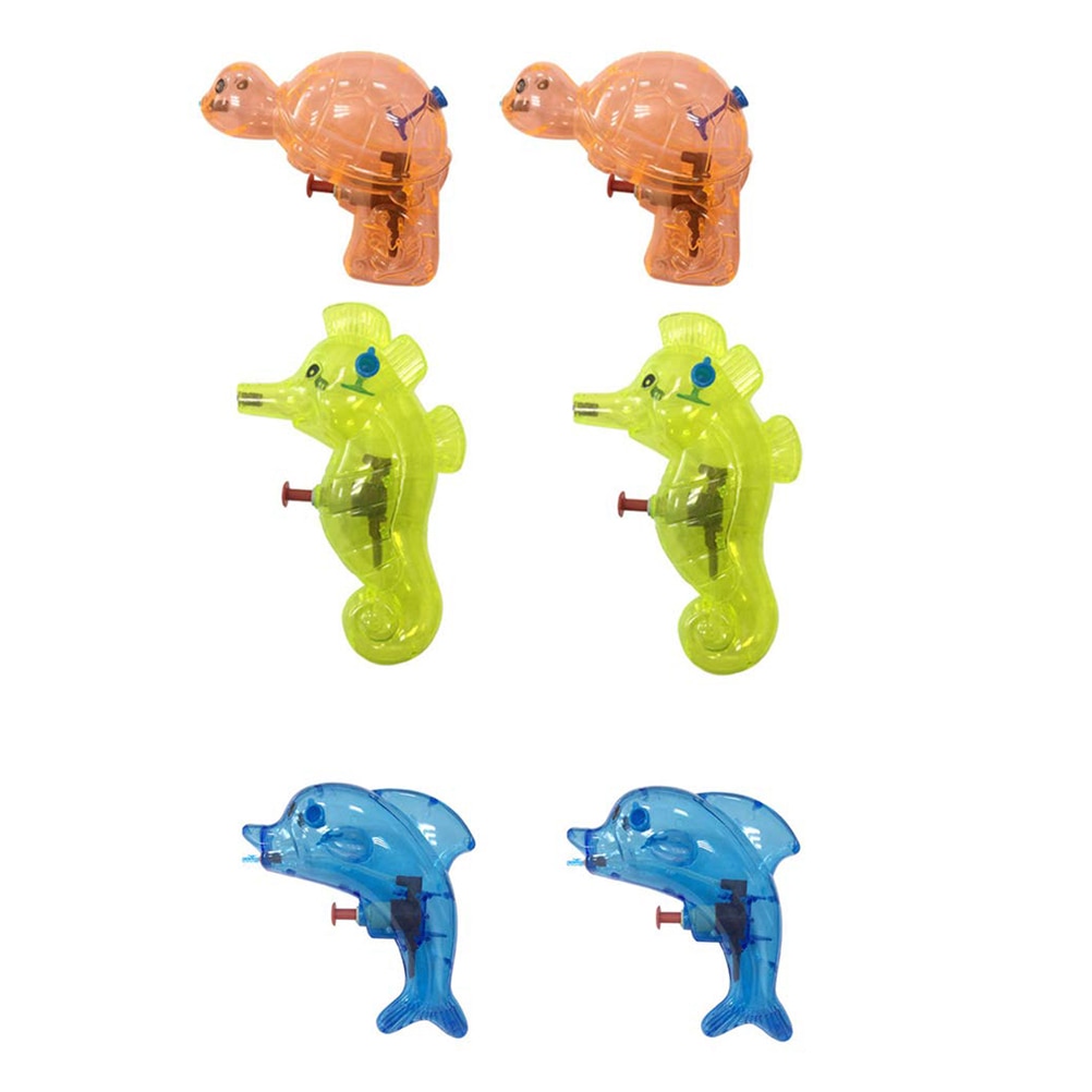 Children'S Funny Toys 6PCS Randomly Mini Animal Shape Water Toy Kids Squirt Beach Toys Transparent Water Sprayers