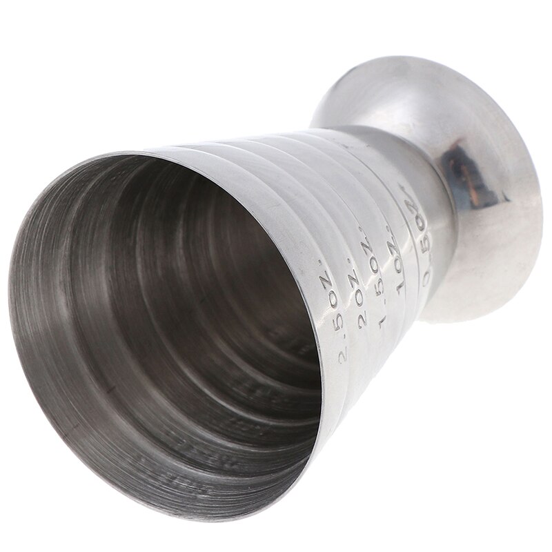 75Ml Metalen Meet Cup Drink Tool W/Ml/Oz Shot Ounce Jigger Bar Gemengde Cocktail Beker 0.5-2.5Oz/15-75Ml/1-5Tbsp